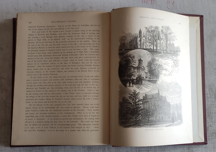 Picturesque Canada Tome I : the country as it was and is by George Monro Grant (Vintage Hardcover Book 1882)