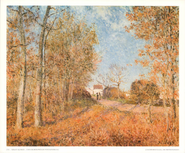 Edge of the Forest Near Fontainebleau by Alfred Sisley - 10 X 12 Inches (Art Print)