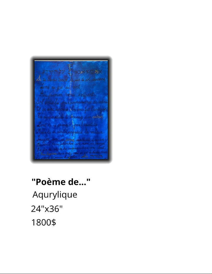 Poeme de... by Michel Harrouch - 24 X 36 Inches (Giclee on Canvas)