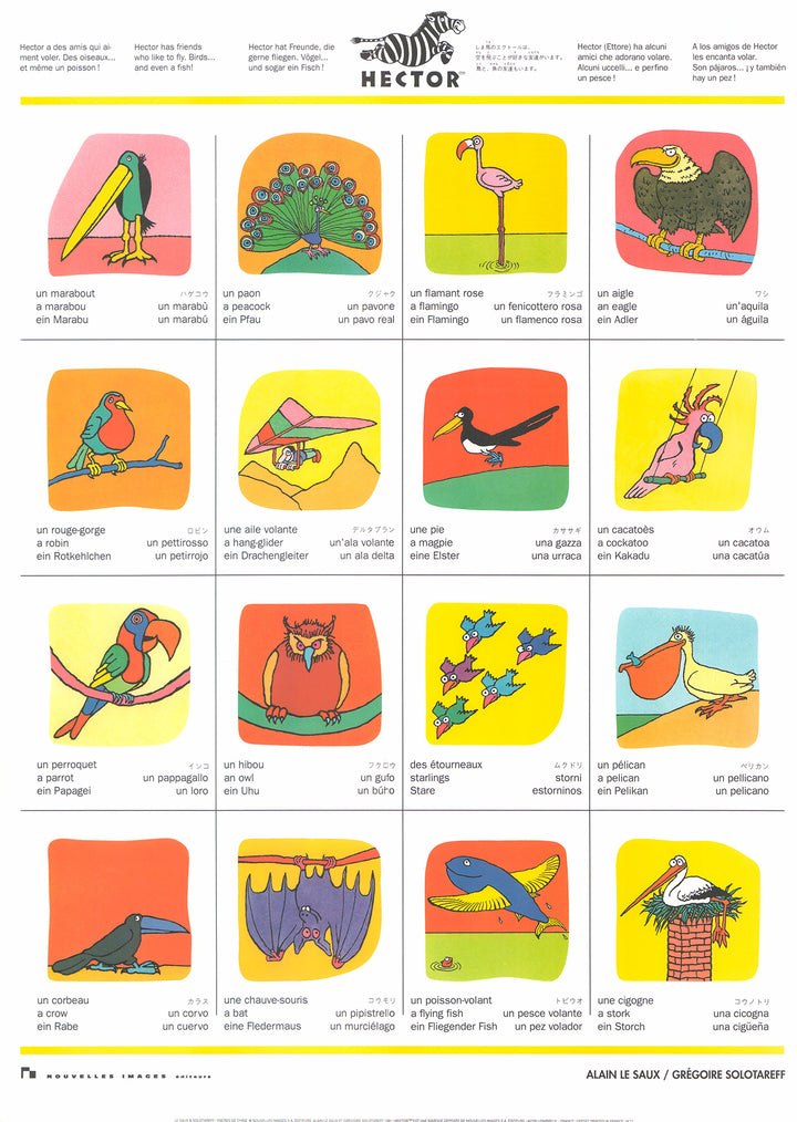 Hector has Friends Who Like to Fly by Alain Le Saux & Gregoire Solotareff - 20 X 28 Inches (Art Print)