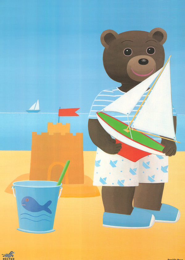 Little Brown Bear by Daniele Bour - 20 X 28 Inches (Art Print)