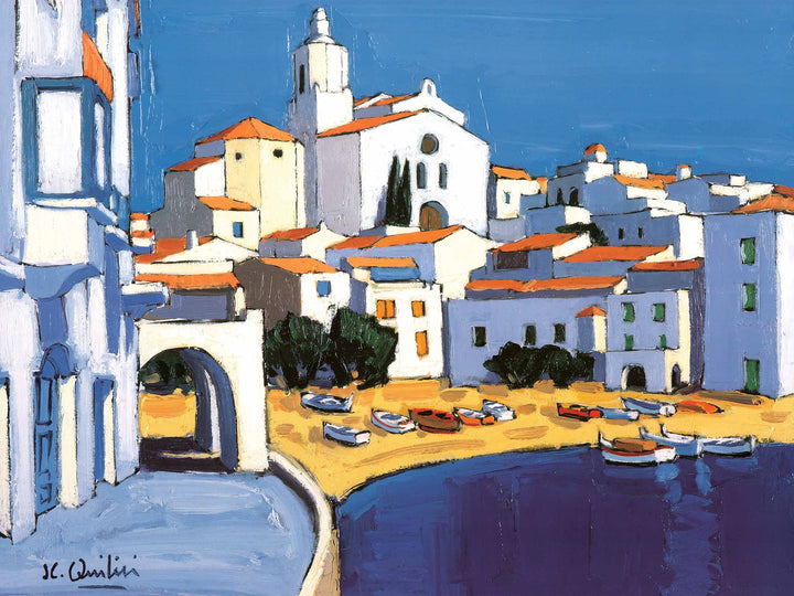 Cadaques by Jean-Claude Quilici - 24 X 32 Inches (Art Print)