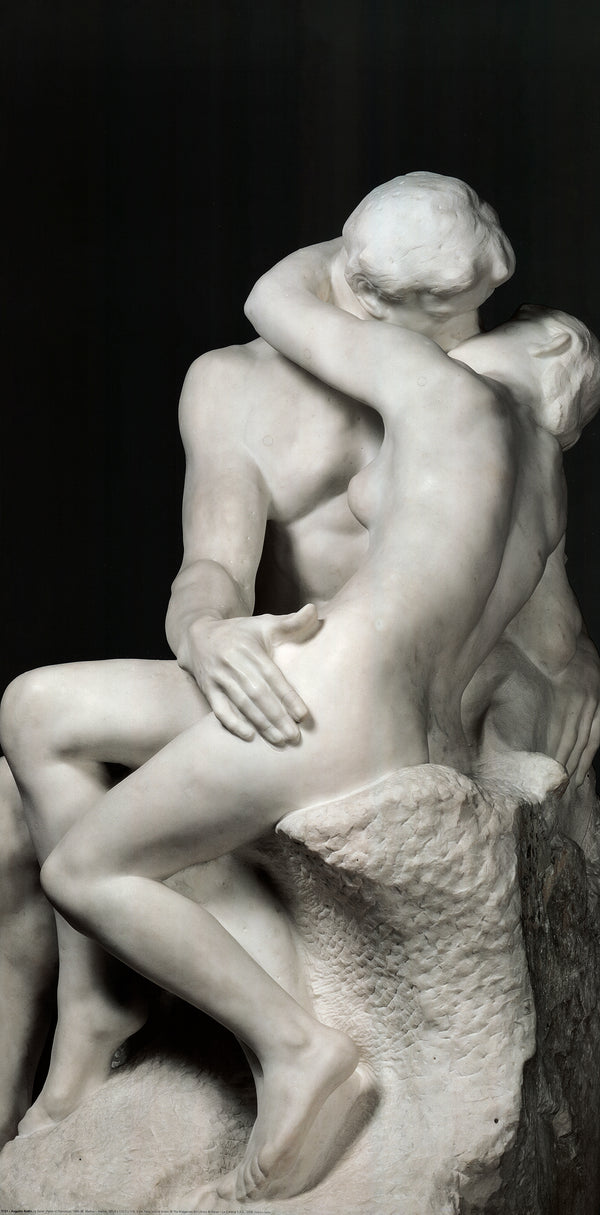 The Kiss (Paolo & Francesca) 1888-98 by Auguste Rodin - 20 X 40 Inches (Art Print)