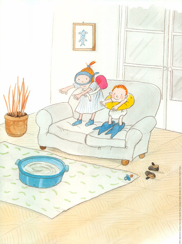 Un Bebe Part en Vacances by Fanny Joly - 12 X 16 inches (Art Print)