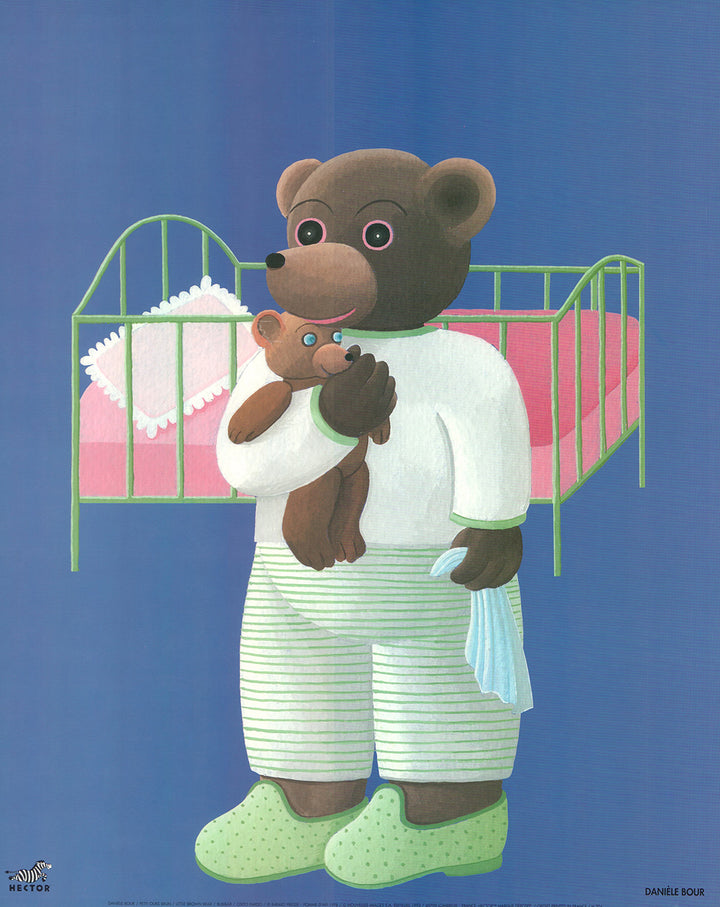 Petit Ours Brun by Daniele Bour - 16 X 20 Inches (Art Print)
