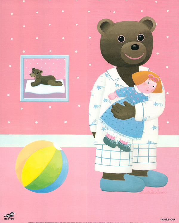 Petit Ours Brun by Daniele Bour - 16 X 20 Inches (Art Print)