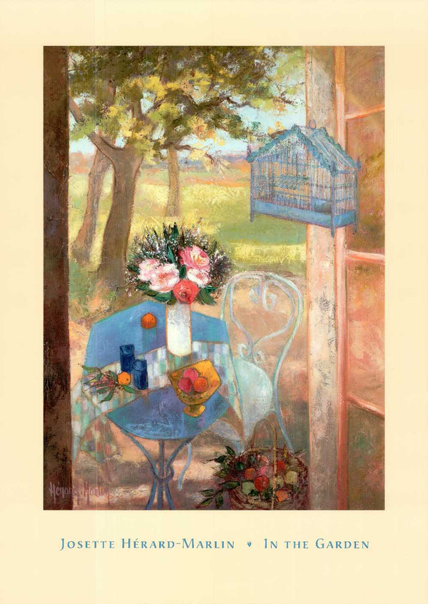 In the Garden by Josette Hérard-Marlin - 26 X 36 Inches (Art Print)