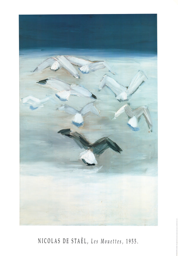 Les Mouettes, 1955 by Nicolas De Staël - 28 X 40 Inches (Art Print)