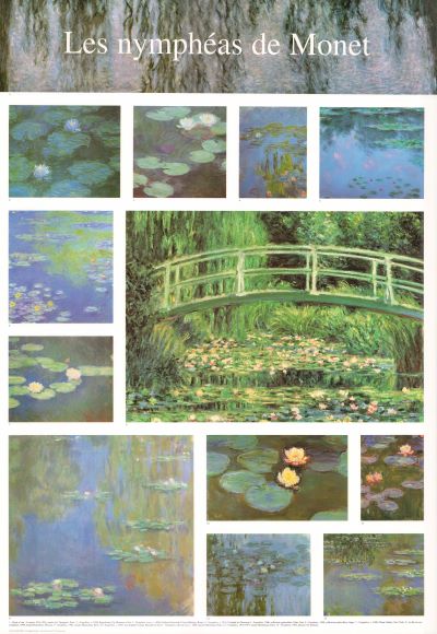 Water Lilies by Claude Monet - 28 X 40 Inches (Water Lilies by Claude Monet - 28 X 40 Inches (Offset Lithograph))