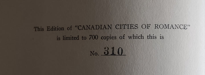 Canadian Cities of Romance by Katherine Hale (Vintage Hardcover Book 1933)