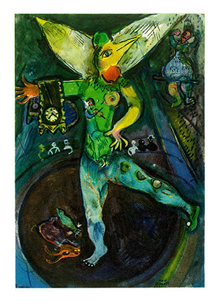 The Juggler by Marc Chagall - 4 X 6 Inches (10 Postcards)