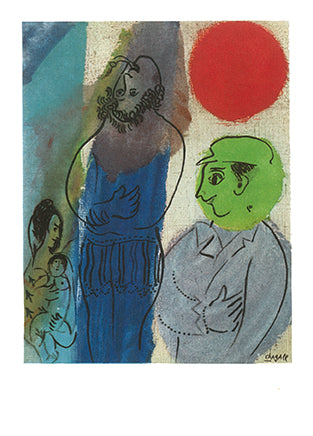 The Clowns by Marc Chagall - 4 X 6 Inches (10 Postcards)