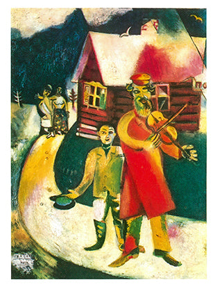 The Fiddler, 1914 by Marc Chagall - 4 X 6 Inches (10 Postcards)