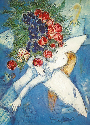 Blue Angel by Marc Chagall - 4 X 6 Inches (10 Postcards)