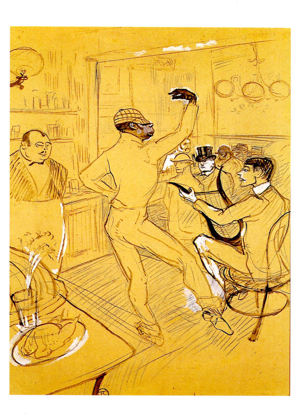 Chocolat Dansant, 1896 by Henri de Toulouse-Lautrec - 4 X 6 Inches (10 Postcards)