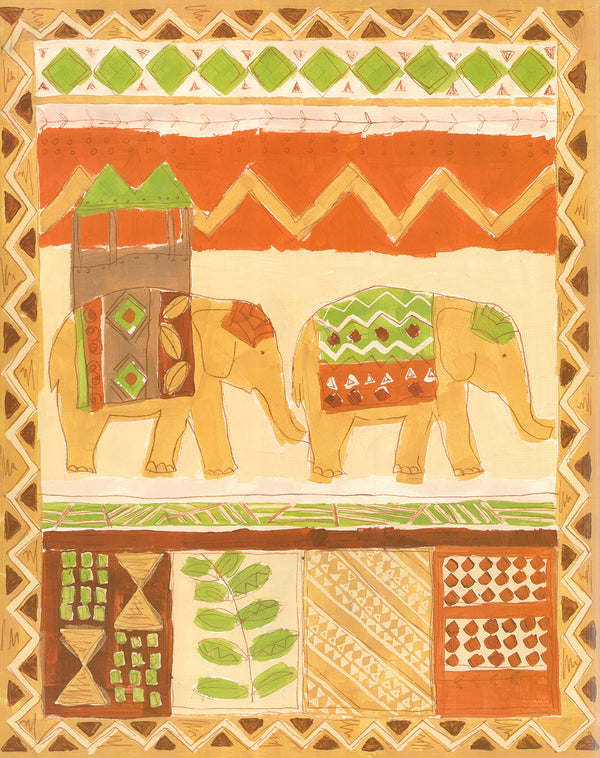 Elephant Safari by David Hedley - 16 X 20 Inches (Art Print)