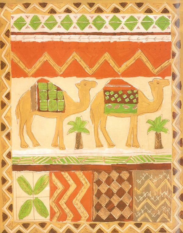Camel Safari by David Hedley - 16 X 20 Inches (Art Print)