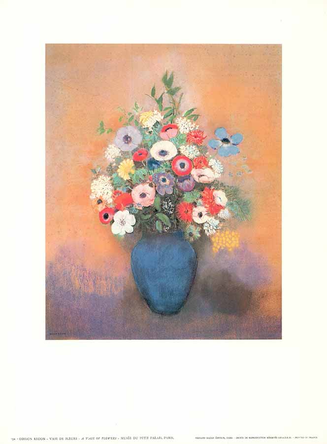 A Vase of Flowers by Odilon Redon - 10 X 12 Inches (Art Print)