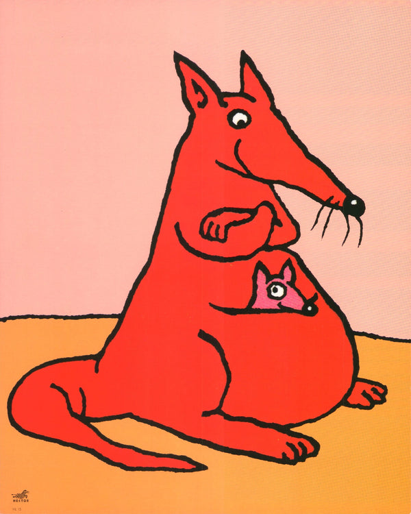 A Kangaroo, 1990 by Le Saux & Solotareff - 10 X 12 Inches (Art Print)
