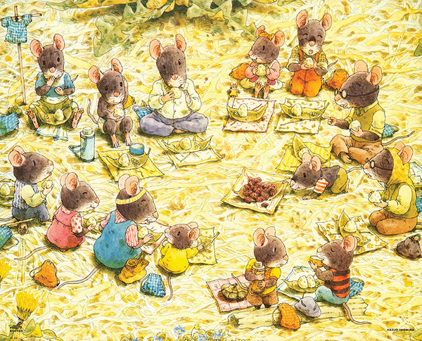 14 Mice Go on a Picnic, 1983 by Kazuo Iwamura - 10 X 12 Inches (Art Print)