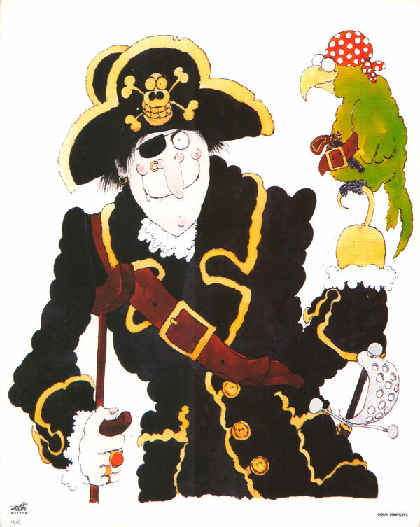 Pirates, 1987 by Colin Hawkins - 10 X 12 Inches (Art Print)