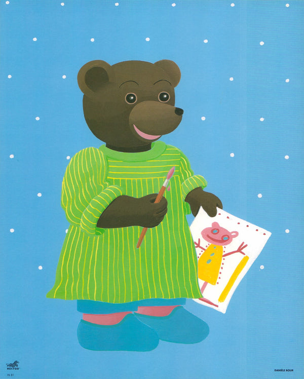 Little Brown Bear by Danièle Bour - 10 X 12 Inches (Art Print)