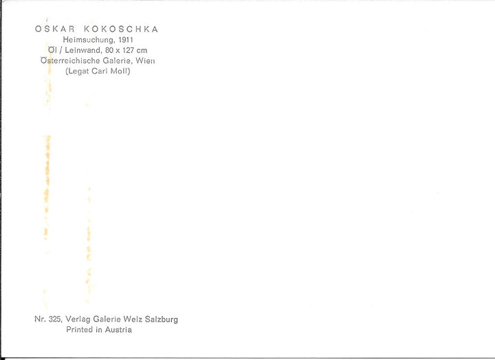 Heimsuchung by Oskar Kokoschka - 4 X 6 Inches (10 Postcards)