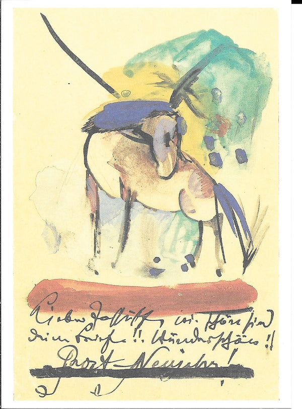 Horse by Franz Marc - 4 X 6 Inches (10 Postcards)