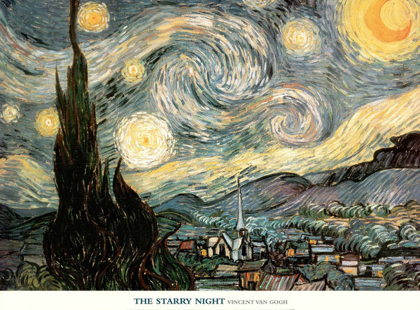 The Starry Night, 1889 by Vincent Van Gogh - 24 X 32 Inches (Art Print)