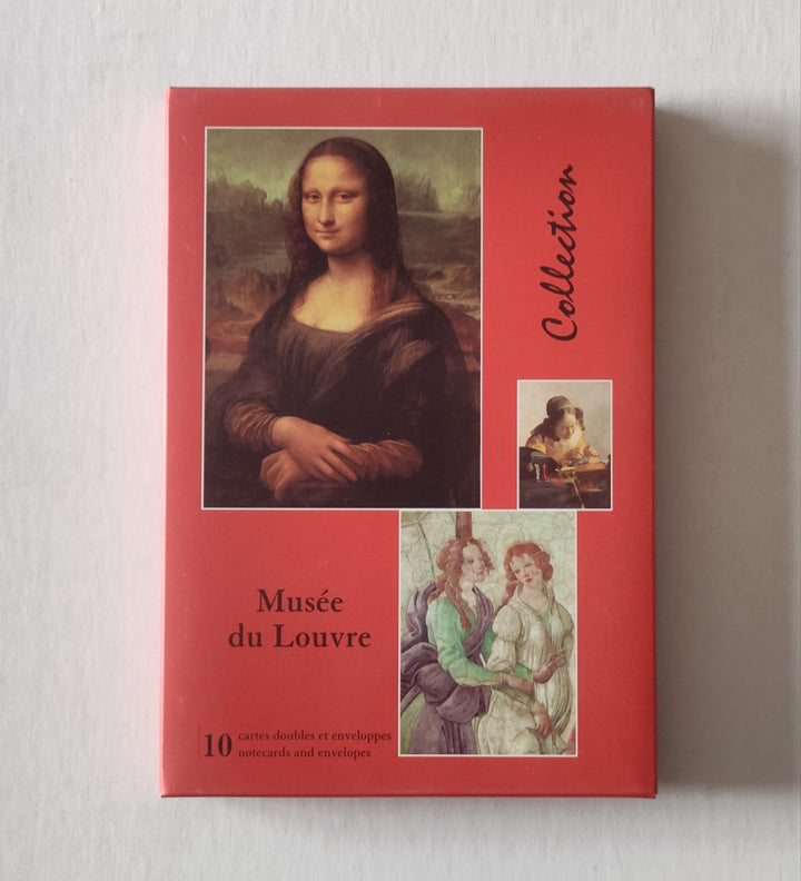 Set of 10 Notecards with Envelopes of the Louvre Museum - 5 X 7 Inches (10 Note Cards)