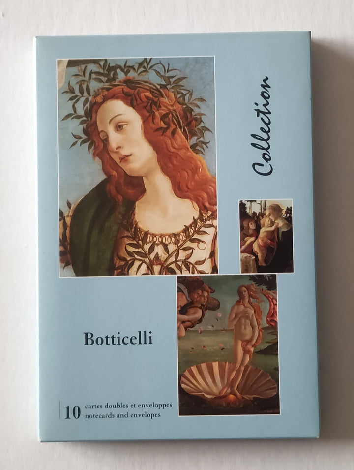 Set of 10 Notecards with Envelopes by Sandro Botticelli - 5 X 7 Inches (10 Note Cards)