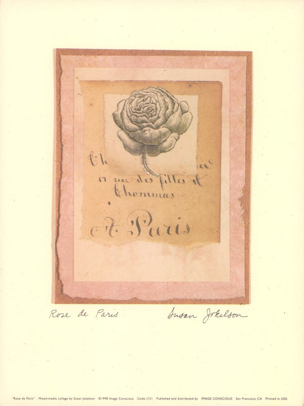 Rose de Paris by Susan Jokelson - 10 X 12 Inches (Art Print)