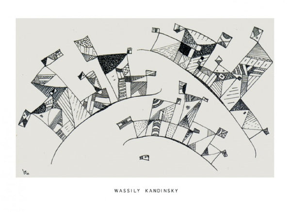 Untitled by Wassily Kandinsky - 28 X 40 Inches (Silkscreen / Sérigraphie)