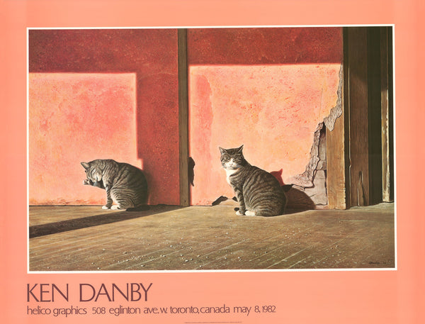 Cats, 1973 by Ken Danby - 24 X 32 Inches (Offset Lithograph)