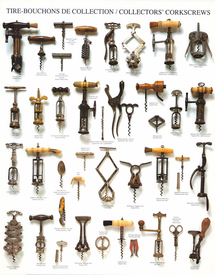 Collectors Corkscrews by Atelier Nouvelles Images - 16 X 20 Inches (Art Print)
