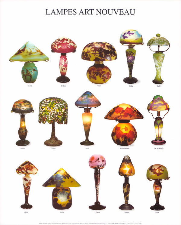 Art Nouveau Lamps by Atelier Nouvelles Images - 16 X 20 Inches (Art Print)