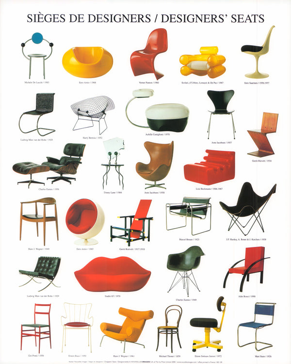 Designer's Seats by Atelier Nouvelles Images - 16 X 20 Inches (Art Print)