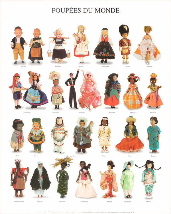 Dolls of the World by Atelier Nouvelles Images - 16 X 20 Inches (Art Print)