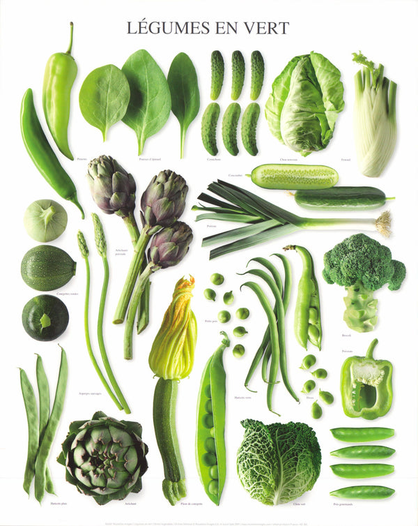 Green Vegetables Atelier Nouvelles Images - 16 X 20 Inches (Art Print)