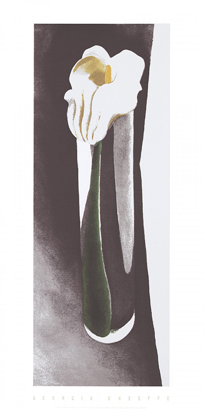 Calla Lily in Tall Glass, 1923 by Georgia O'Keeffe - 20 X 40 Inches (Silkscreen/Sérigraphie)