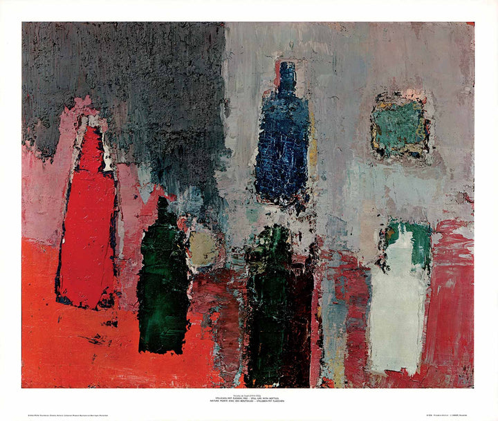Still Life With Bottles, 1952 by Nicolas De Stael - 22 X 26 Inches (Art Print)