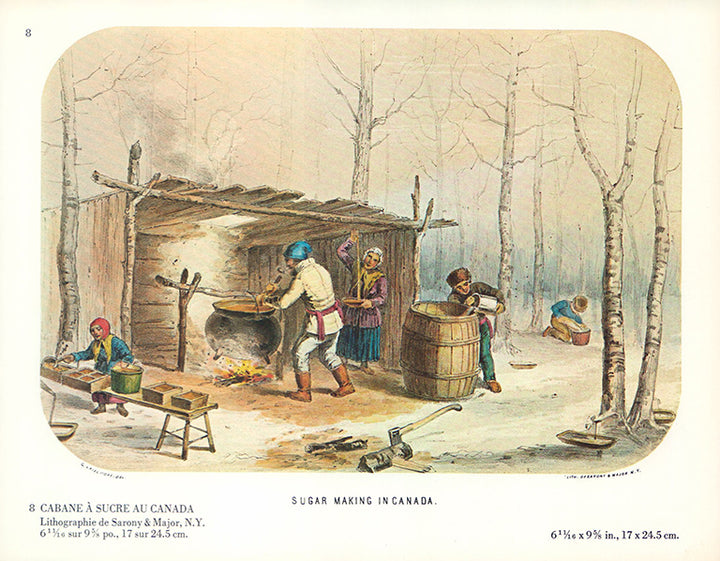 Sugar Making in Canada by C. Krieghoff - 9 X 11 Inches (Art Print)