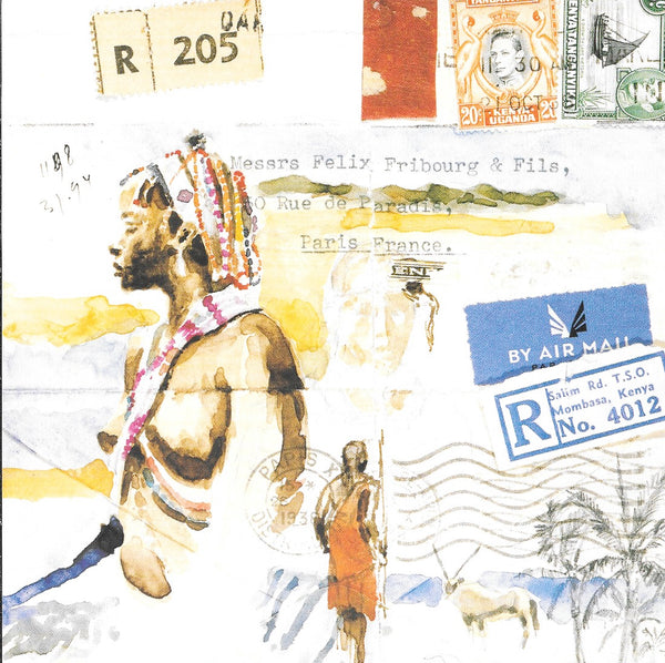  Kenya by Marc Lacaze - 6 X 6 Inches (10 Postcards)