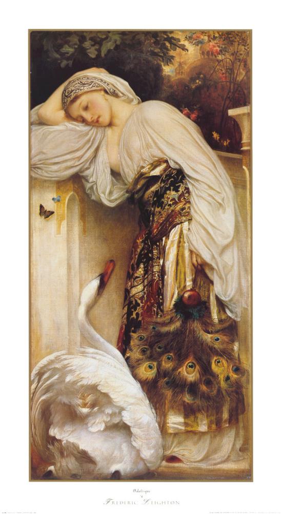 Odalisque by Frederic Leighton - 22 X 40 Inches (Art Print)