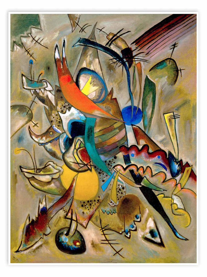 Painted with Spikes, 1919 by Wassily Kandinsky - 38 X 52 Inches (Art Print)