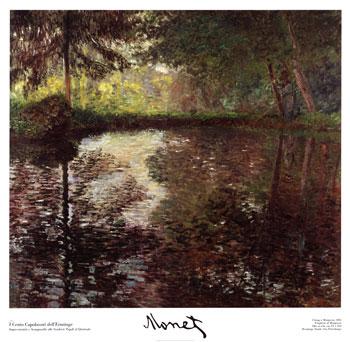 The Lake Montgeron, 1876 by Claude Monet - 39 X 40 Inches (Art Print)
