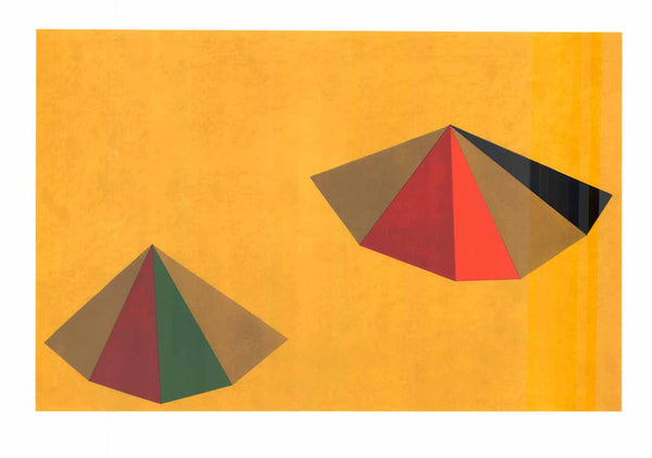 Untitled, 1986 (Pyramid Yellow) by Sol Lewitt - 28 X 40 Inches (Silkscreen / Sérigraphie)