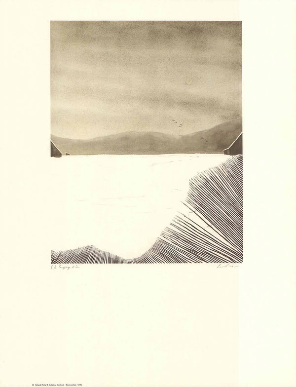 Paysage d'Ici, 1979 by Roland Pichet - 20 X 26 Inches (Etching Titled, Numbered & Signed) E.A.