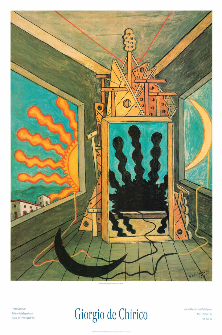 Metaphysical Interior by Giorgio De Chirico - 24 X 36 Inches (Art Print)