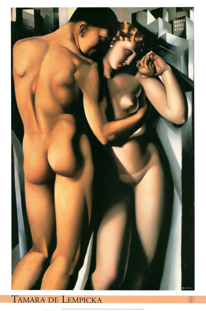Adam and Eve, 1932 by Tamara de Lempicka - 24 X 36 Inches (Art Print)